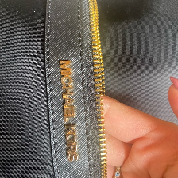 Micheal Kors Black Nylon and Leather Backpack. main image 4